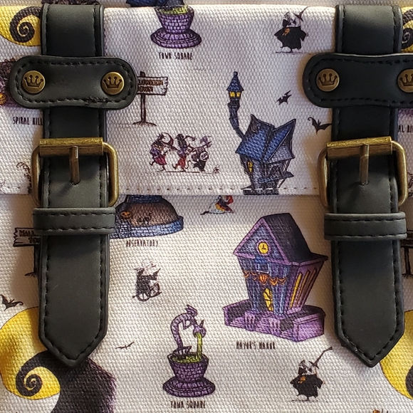 LOUNGEFLY Nightmare Before Christmas Halloween Town Backpack - Picture 10 of 15